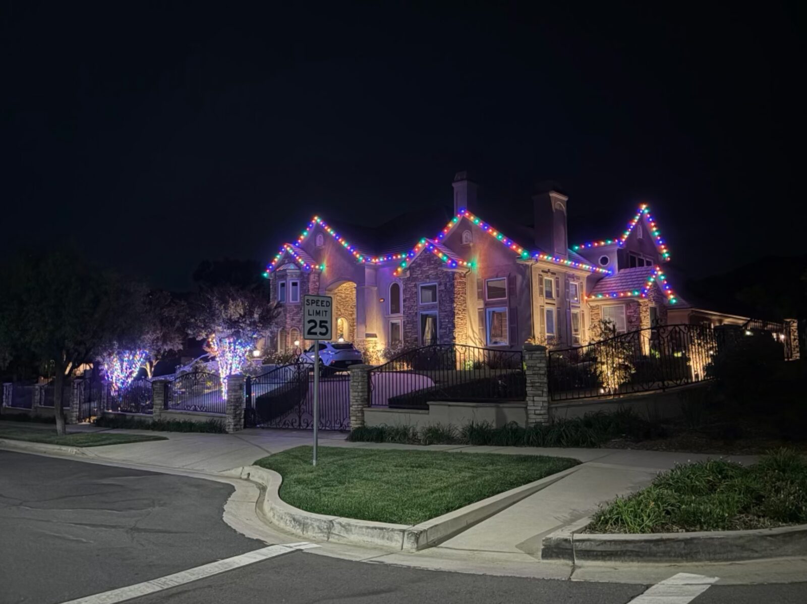 Colorful festive roofline